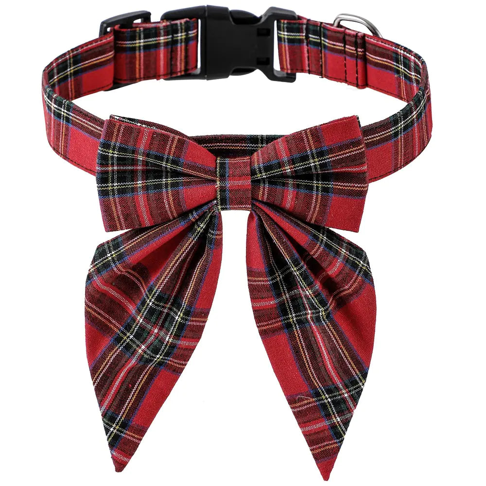Christmas Dog Bow Tie Pet Collar