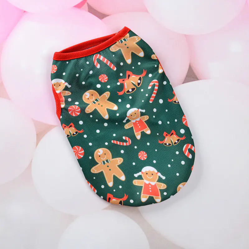 Cartoon Christmas Vest for Teddy Dogs