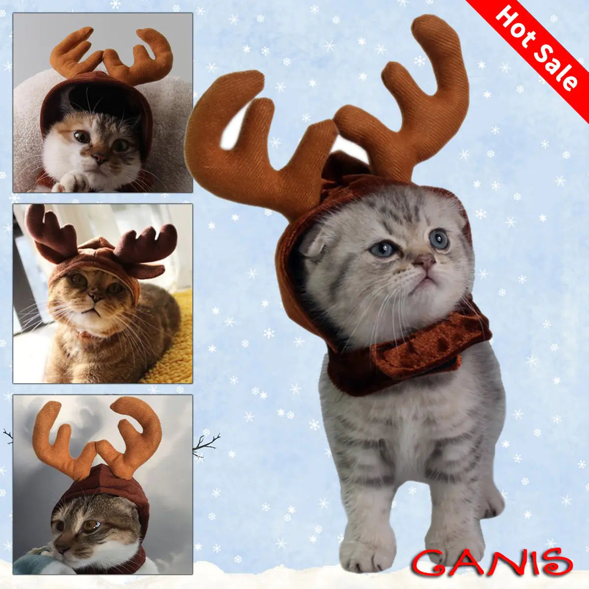 Christmas Reindeer Headband for Pets (Cat/Dog)