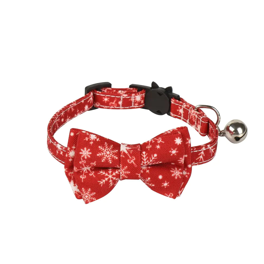 Christmas Bow Tie Dog Collar for Pets