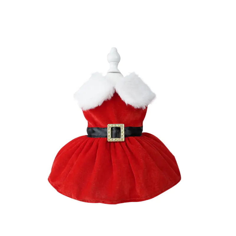 Classic Christmas Dog Outfit for Winter Holidays
