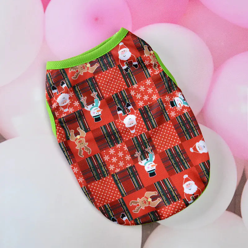 Cartoon Christmas Vest for Teddy Dogs