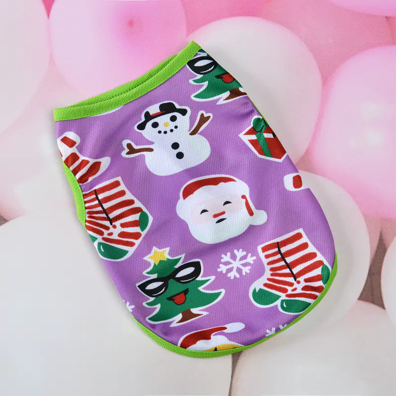 Cartoon Christmas Vest for Teddy Dogs