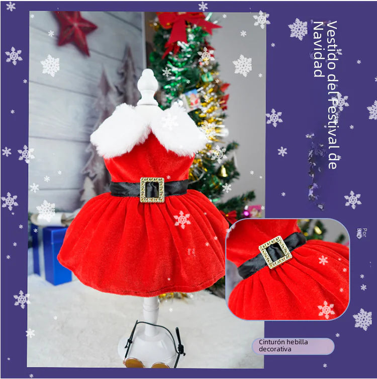 Classic Christmas Dog Outfit for Winter Holidays