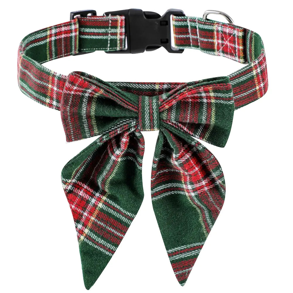 Christmas Dog Bow Tie Pet Collar