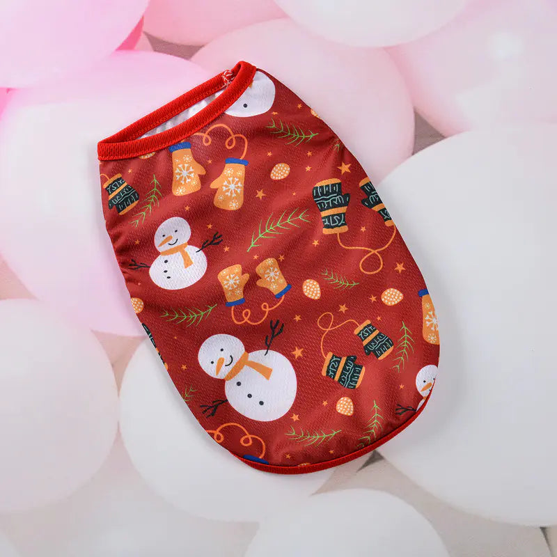 Cartoon Christmas Vest for Teddy Dogs