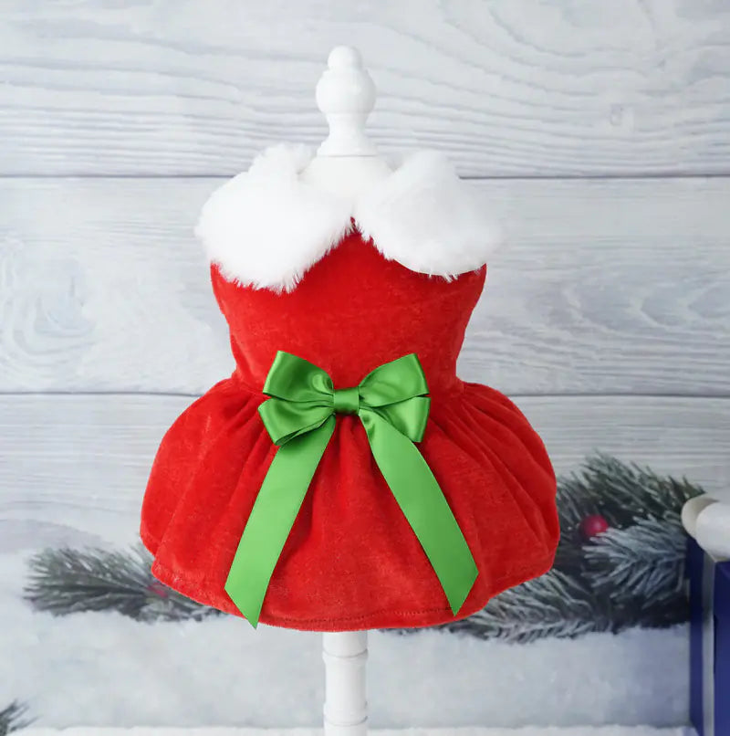Classic Christmas Dog Outfit for Winter Holidays