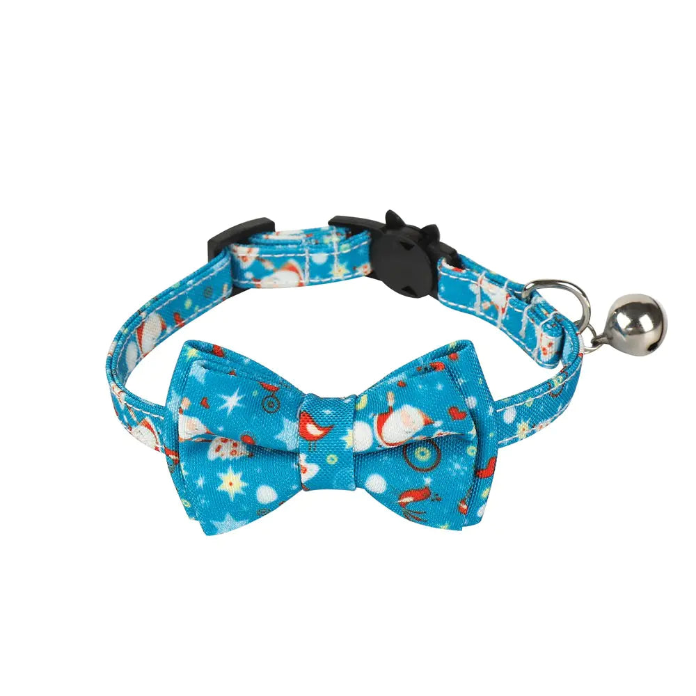 Christmas Bow Tie Dog Collar for Pets