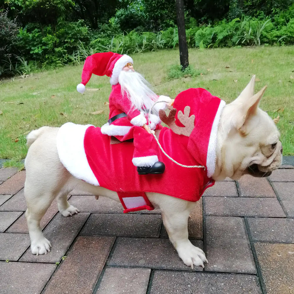 2019 Christmas Dog Santa Reindeer Costume Outfit