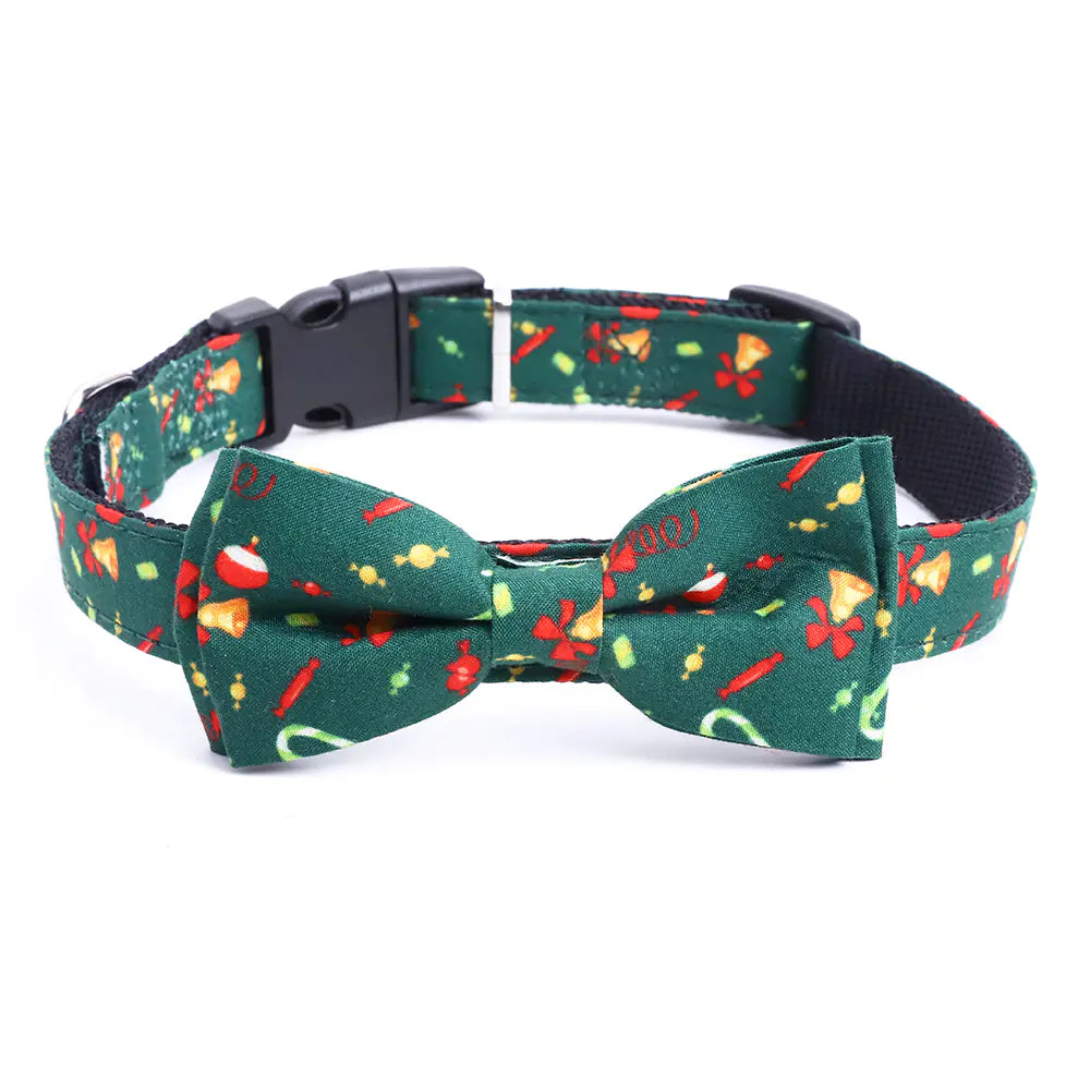 Large Dog Bow for Christmas Pet Collar