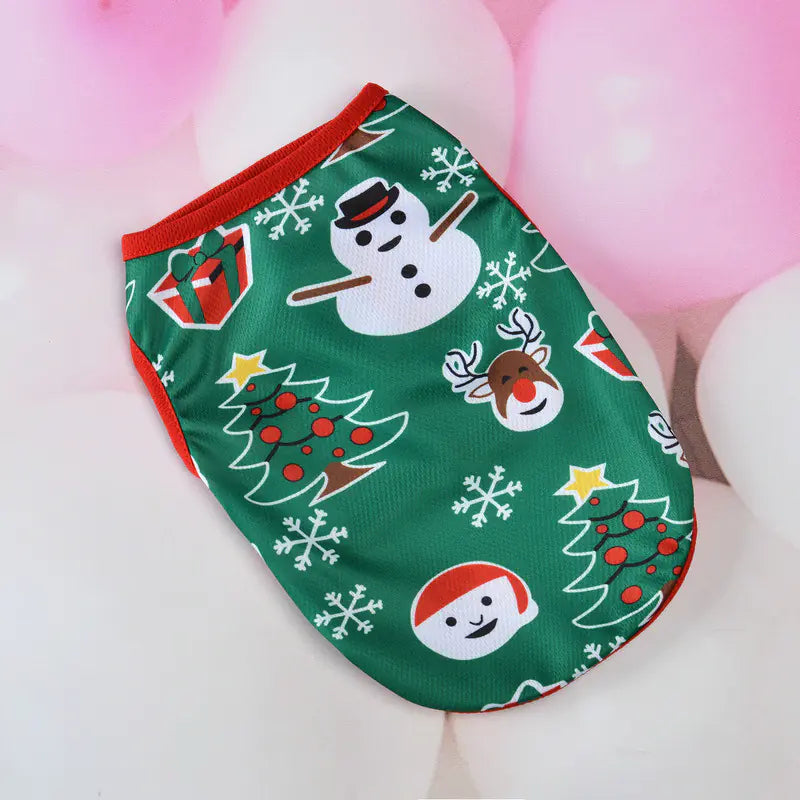 Cartoon Christmas Vest for Teddy Dogs