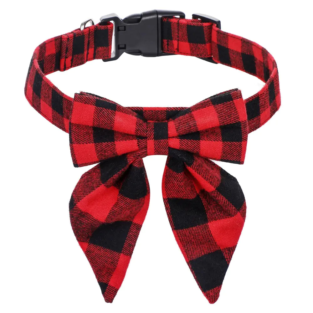Christmas Dog Bow Tie Pet Collar