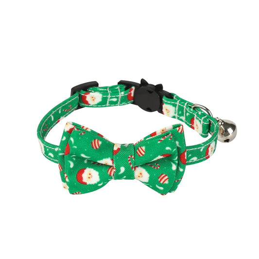 Christmas Bow Tie Dog Collar for Pets