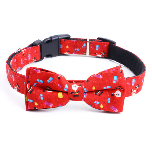 Large Dog Bow for Christmas Pet Collar