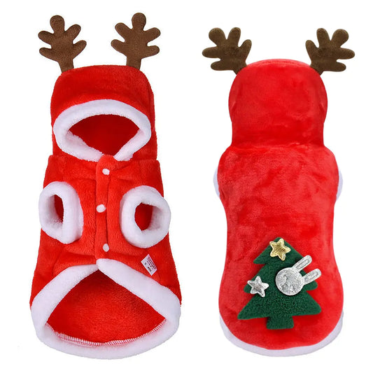 Christmas Reindeer Dog Outfit for Winter Celebration