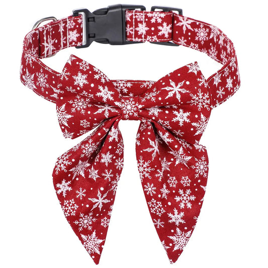 Christmas Dog Bow Tie Pet Collar